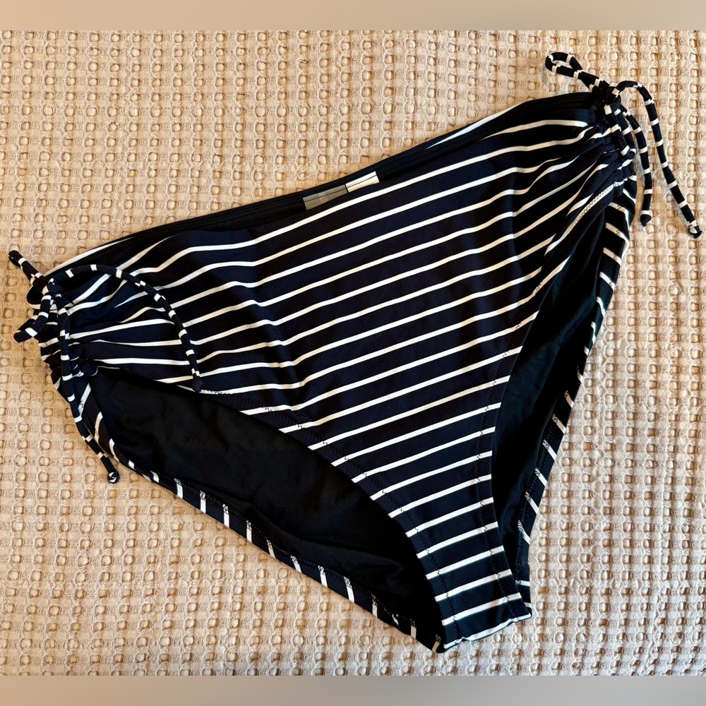 Calia Striped Black and White Bikini Bottom - Picture 3 of 3